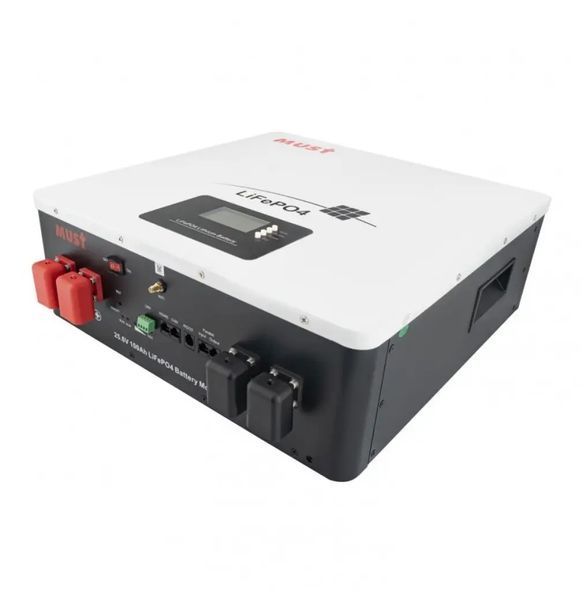 Акумулятор MUST LP16-24100 LiFePO4 25.6В 100Аг 2.56 кВт&middot;год настінний BMS CAN/RS485 BS1959 фото