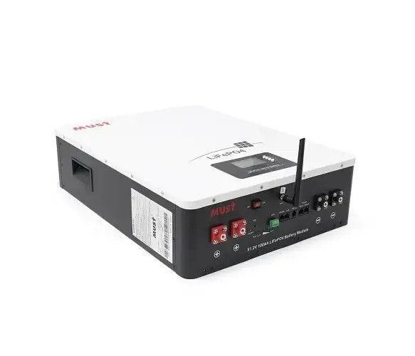 Комплект резервного живлення MUST PV18-6048 6 кВт + LiFePO4 акумулятор MUST LP16-48100 51.2В 100Аг 5.12 кВт&middot;год BS1970 фото