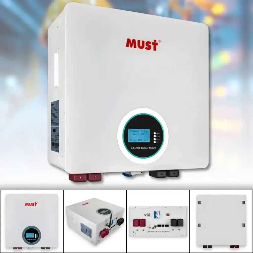 Комплект резервного живлення MUST 3.6 кВт (інвертор PV18-3624 PREM) + акумулятор LiFePO4 MUST LP16-24320 25.6В 320Аг 7.5 кВт·год