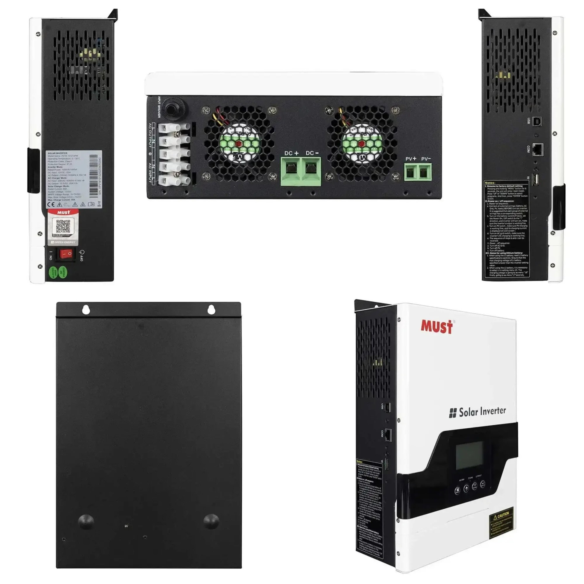 Гібридний інвертор MUST PV18-1012 ECO 2000 Вт 12В MPPT