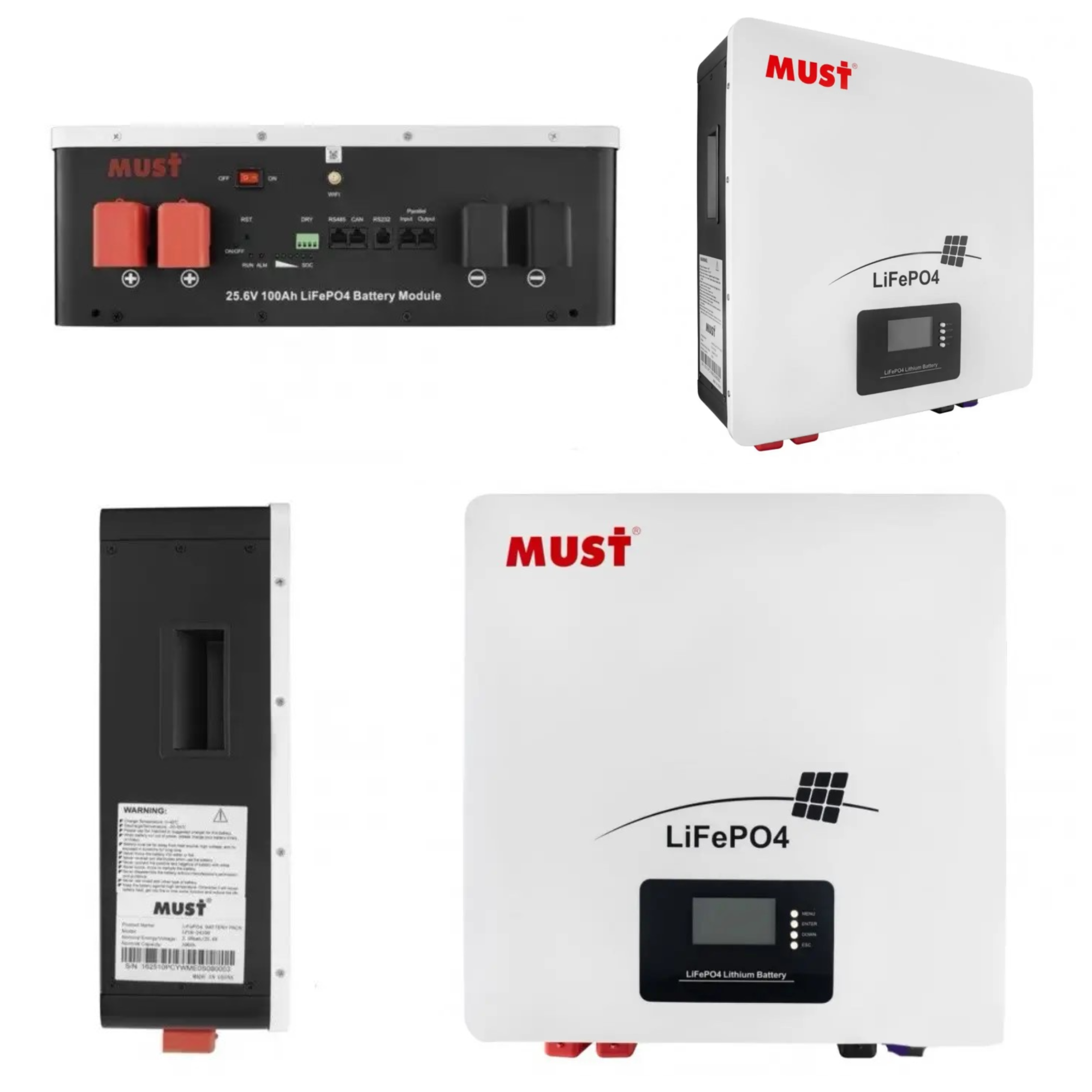 Акумулятор MUST LP16-24100 LiFePO4 25.6В 100Аг 2.56 кВт·год